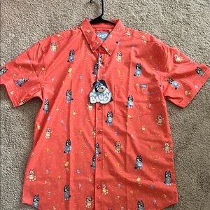 RSVLTS Orange Short Sleeve Shirt with Bluey “Don’t Let it Melt”